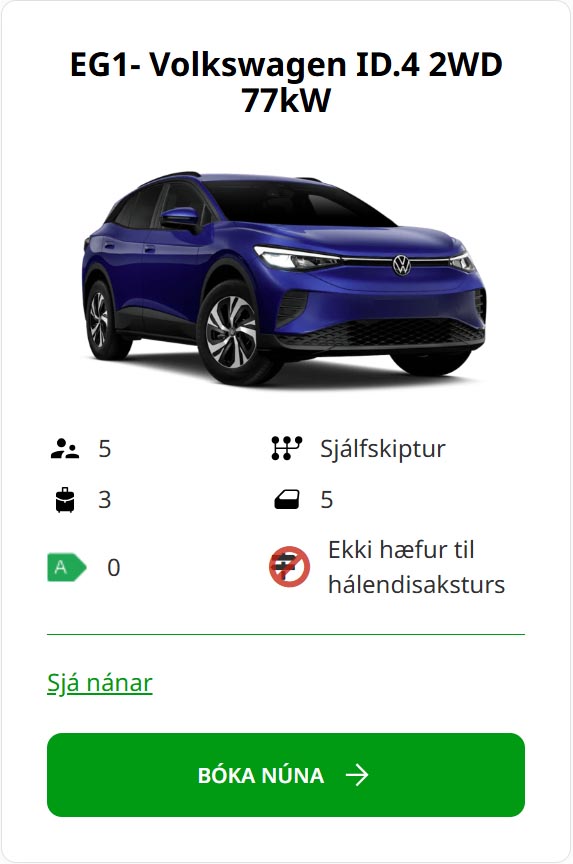 Rafbíll flokkur EG1