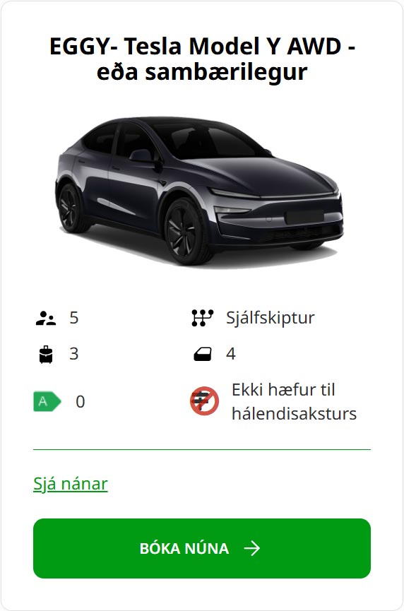 Leigja Tesla Rafbíl