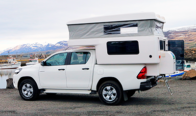Icelandic highlands are fully accessible when you rent this 4x4 Camper