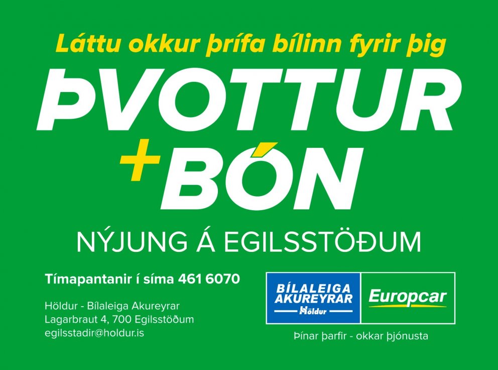 Þvottur og bón á Egilsstöðum